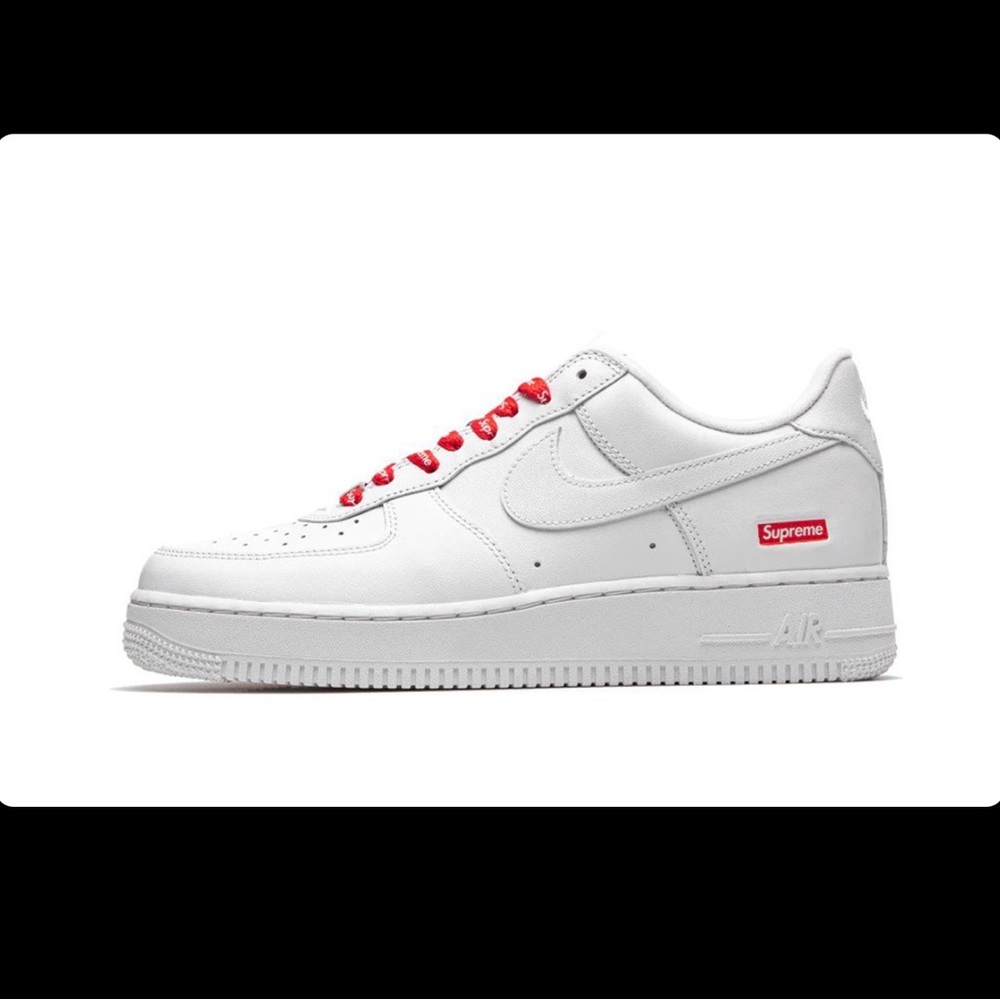 Supreme White and Red Sneakers